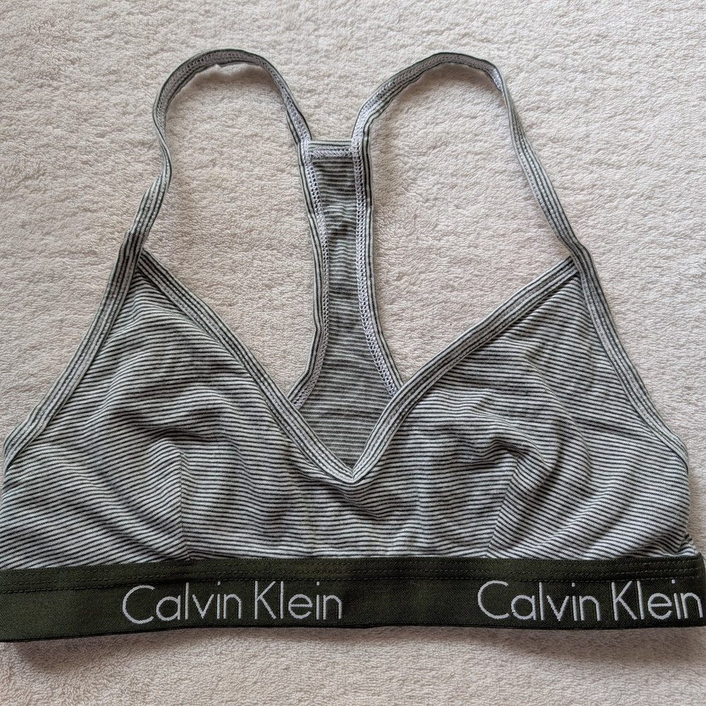 Calvin Klein Women's Striped Bralette Size Small